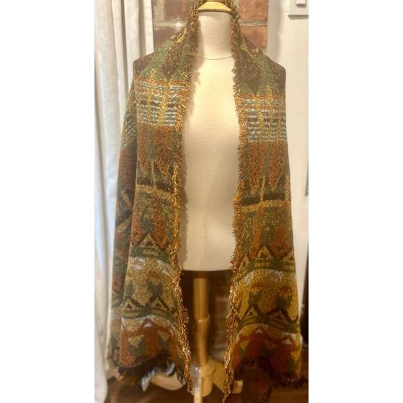 Zara Large Jacquard Blanket Scarf - Picture 4 of 9